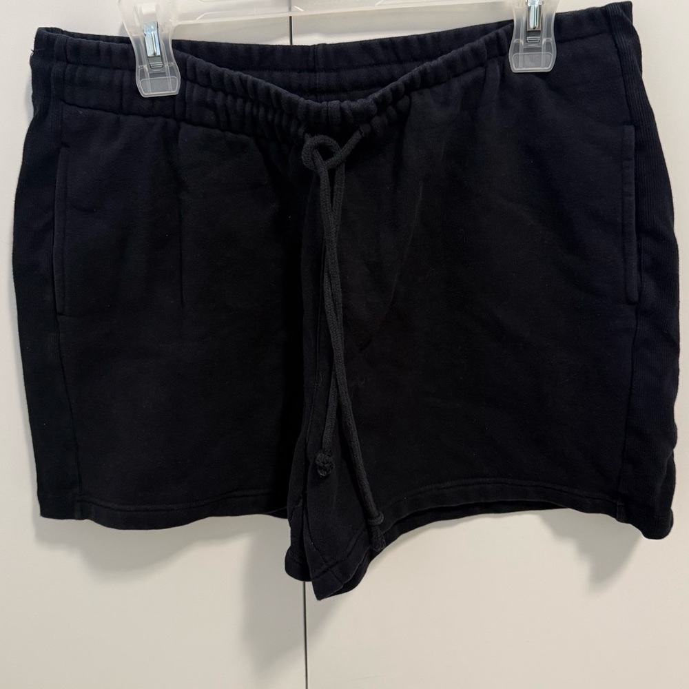 Black TNA Cozy AF Fleece Shorts Size 1X